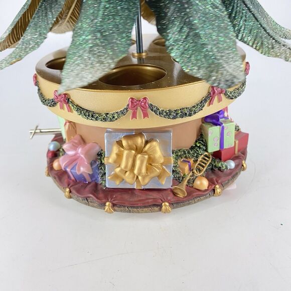 Partylite Musical Christmas Tealight Candle Holder Glowing Rotating Tree No Box - Picture 7 of 9